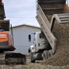 Excavator & Truck