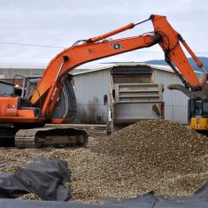 Excavator & Truck