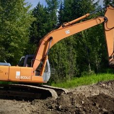Excavator Digging Footings