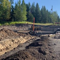 Foundation prep and digging trenches