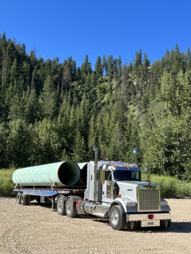 Hauling heavy pipes in kelowna